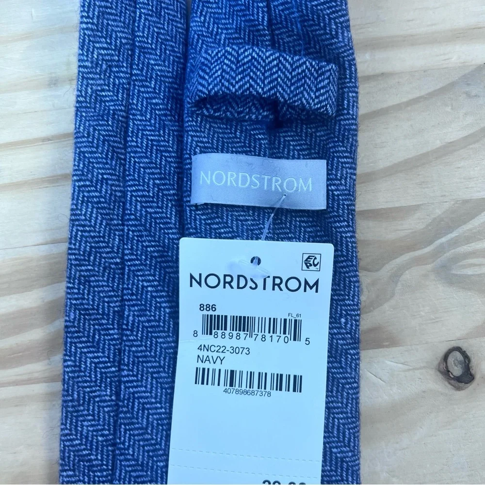 *2/$20* Nordstrom Navy Wool Blend Skinny Tie